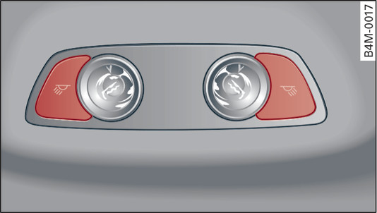 Fig. 45 Headliner: Rear reading lights