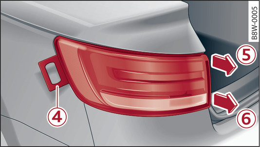 Fig. 336 Side panel: Removing rear light