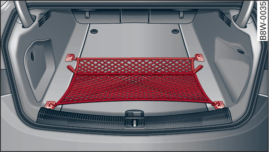 Fig. 85 Luggage compartment: Stretch net attached