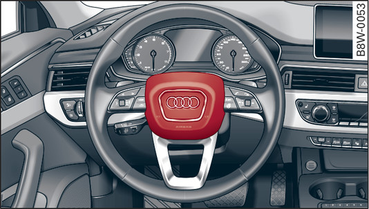 Fig. 278 Steering wheel: Driver s airbag