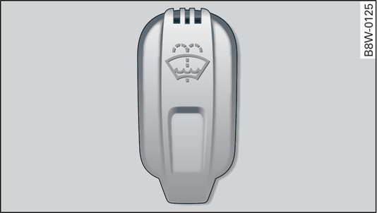 Fig. 301 Engine compartment: Cap of windscreen washer container