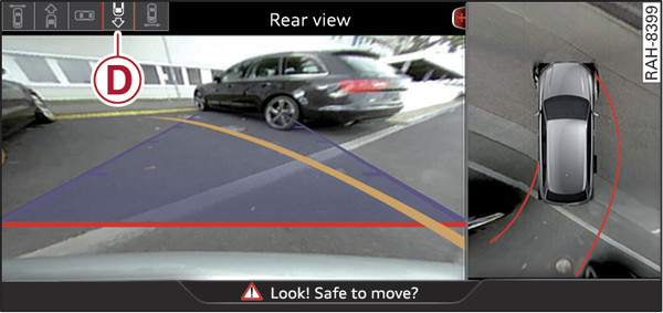 Fig. 165 Infotainment display: Rear view