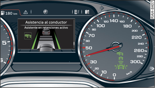 Fig. 134Cuadro de instrumentos: Sistema de asistencia en retenciones