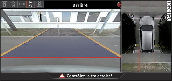 Fig. 167 Système d infodivertissement : orientation du véhicule