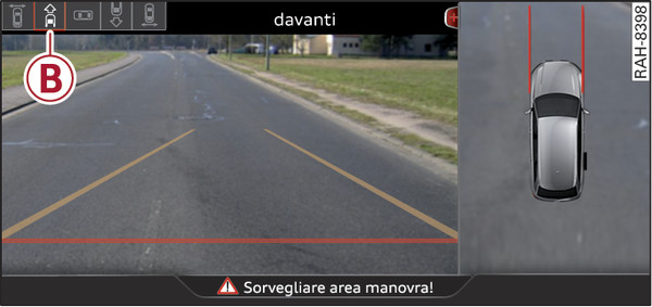 Fig. 163Sistema di infotainment: modalità "davanti"