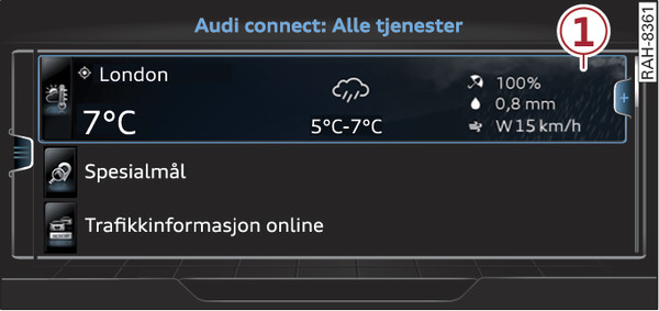 Bilde 213Audi connect (infotainment), startside
