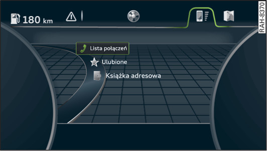 Rys. 194Przykład: funkcje telefonu w systemie informowania kierowcy