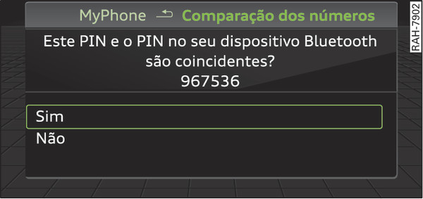 Fig. 201Indicação do PIN para introdução no telefone móvel