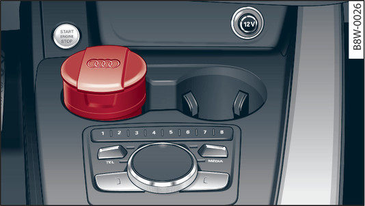 Fig. 81 Centre console: Front ashtray