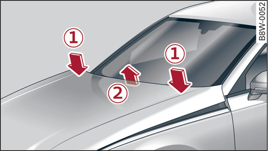 Fig. 295 Pressing back/checking the bonnet after system deployment