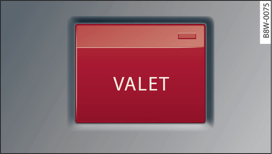 Fig. 43 Glove box: Button for valet parking function