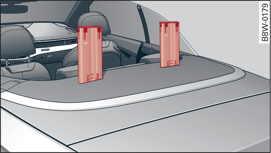 Fig. 297 Rear seats: Rollover bars in deployed position