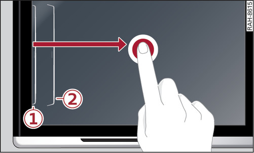 Fig. 275 Audi tablet: Example of selection menus