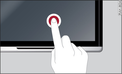 Fig. 270 Audi tablet: Tapping and holding