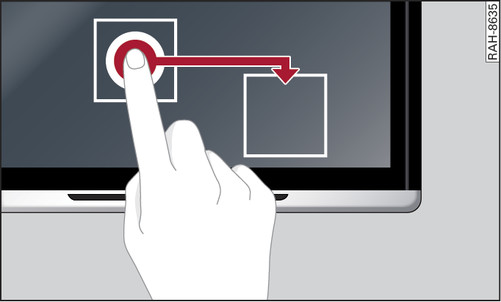 Fig. 273 Audi tablet: Dragging and placing