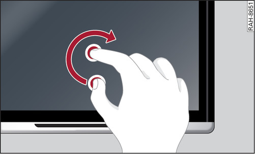 Fig. 272 Audi tablet: Rotating an object