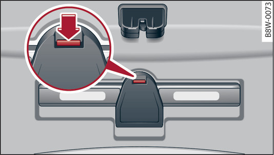 Fig. 340 Valable pour le Coupé/Cabriolet Capot arrière : triangle de présignalisation