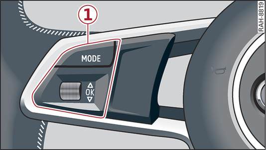 Fig. 12 Côté gauche du volant multifonction