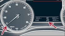 Kombiinstrument: Motor-Stop vorübergehend nicht verfügbar