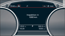 Display Kombiinstrument: Service-Intervall-Anzeige (Beispiel)