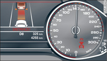 Instrument cluster: Collision warning