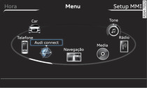 Menu Audi connect