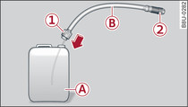 Bidón con tubo flexible enroscable