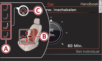 Infotainment: Stoelinstellingen