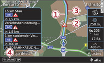 Marcas coloridas no mapa