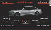 Limuzin/Avant Bilgilendirici sistem için geçerli: drive select