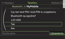 Wskazanie PIN w celu wpisania do telefonu komórkowego