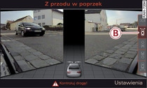 System Infotainment: tryb z przodu poprzecznie