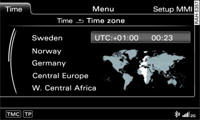 Setting the time zone