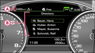 Display in the driver information system