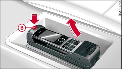 Removing mobile phone from adapter