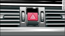 Centre console: Switch for hazard warning lights