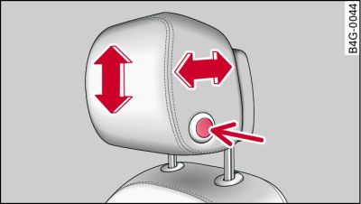 Front seat: Adjusting head restraint