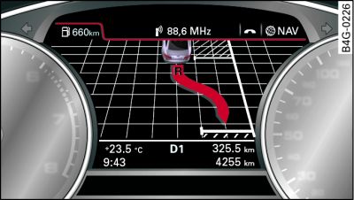 Instrument cluster: Prompt to select reverse gear