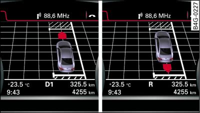 Instrument cluster: Manoeuvring several times in a parking space