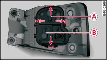 Left rear light: Brake light/tail light, changing bulbs