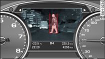 Instrument cluster: Pedestrian warning