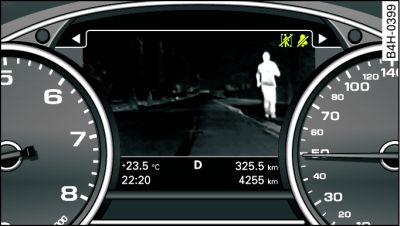 Instrument cluster: Pedestrian highlighting with warning tone deactivated