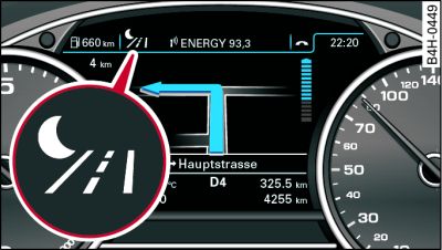 Instrument cluster: Symbol when infrared image is not displayed