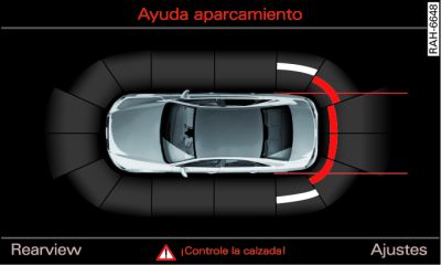 Infotainment: Indicación óptica de la distancia