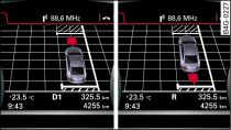 Combiné d'instruments : manœuvres de stationnement multiples dans une place de stationnement