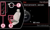 Infotainment: Stoelinstellingen