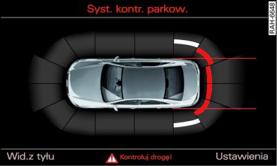 System Infotainment: optyczne wskazanie odstępu