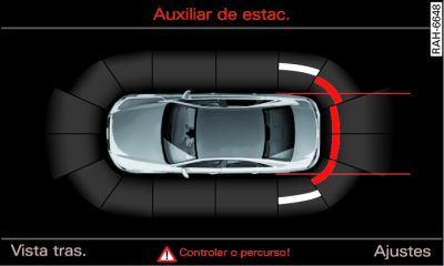 Infotainment: indicador óptico da distância