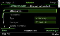 Spara telefonnummer i adressboken