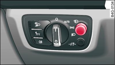 Instrumentpanel: knapp för Head-up-display